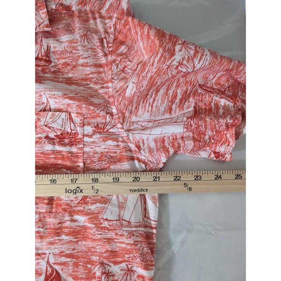 SADDLEBRED Nautical Print Multicolor Men's Button Up Shirt Size Medium - Picture 7 of 11